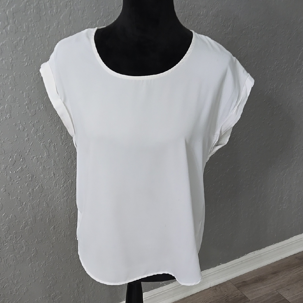 Olive & Oak White Cap Sleeve Relaxed Blouse